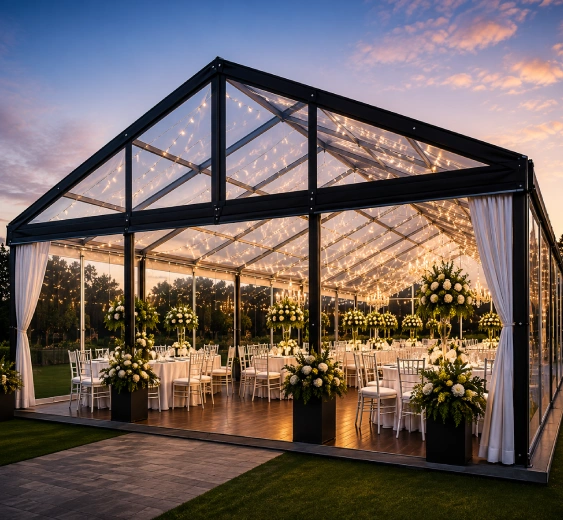 Elegant frame tent event